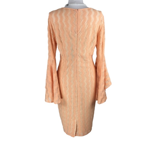 VF SHOW Elegant Bell Sleeve Cocktail Party Bodycon Pencil Sheath Dress X-Large - Picture 11 of 15